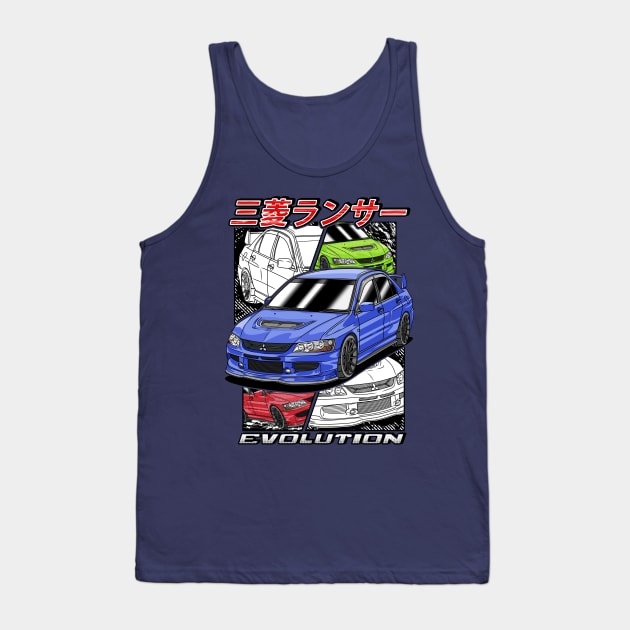 JDM Lancer Evo Tank Top by Guyvit